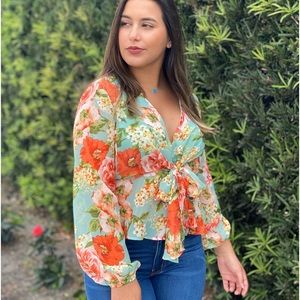 Harmony Top- Floral V Front Top